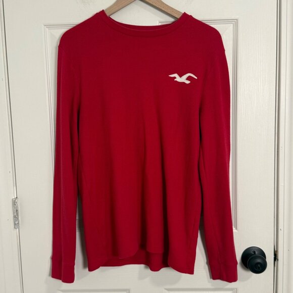 Hollister Other - Hollister Shirt Mens Medium Red Vintage Y2K Thermal Waffle Knit Long Sleeve